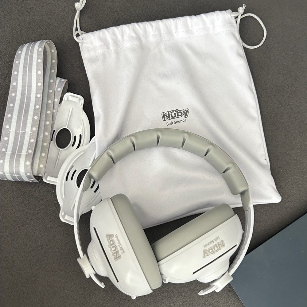 Nuby Soft Sounds Headphones in Gray for infants